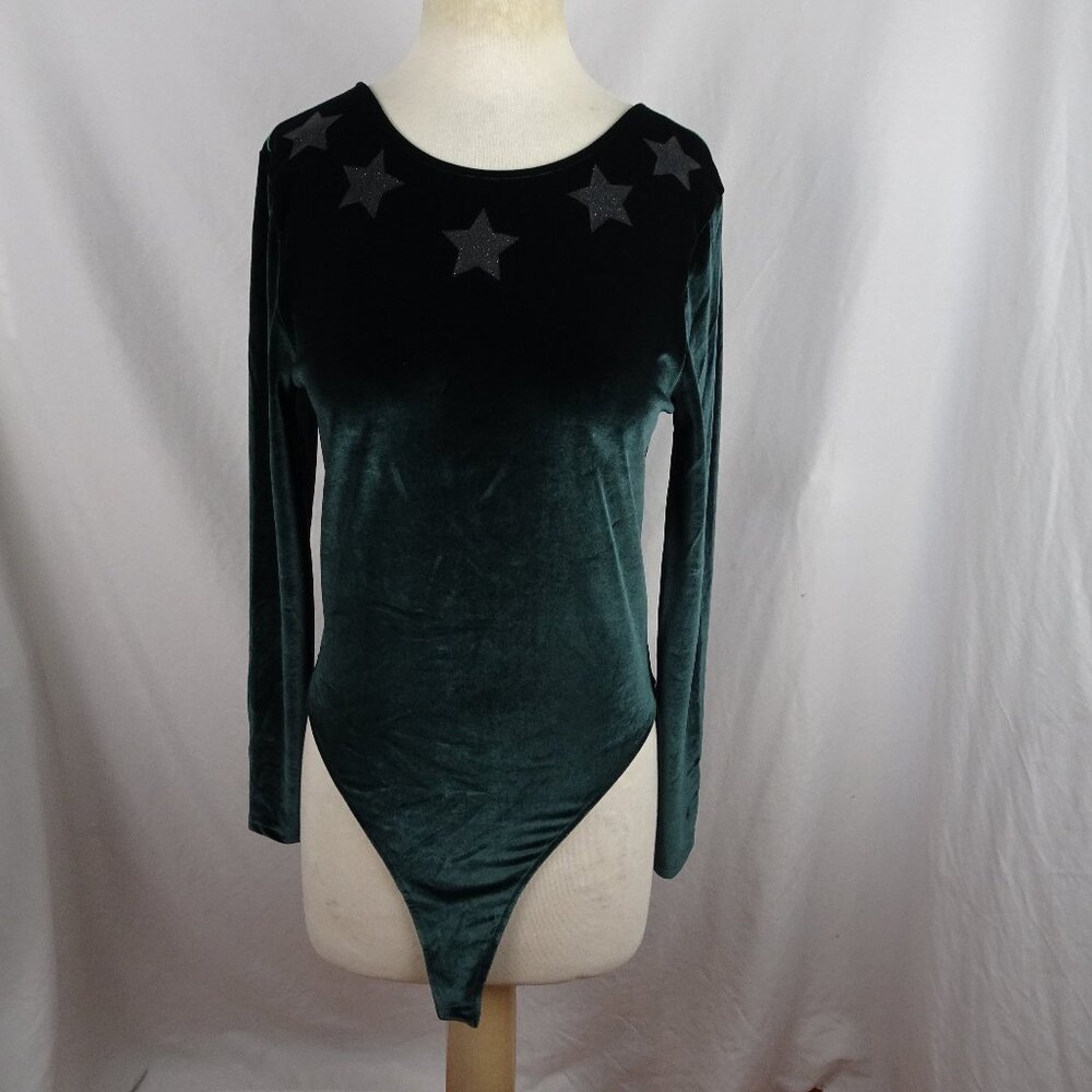 Victoria's Secret Sport Velvet Stars One-piece Bodysuit Size L